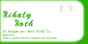 mihaly woth business card